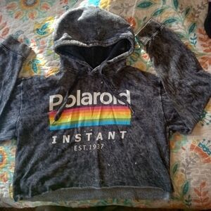 Polaroid Graphic Crop Hoodie